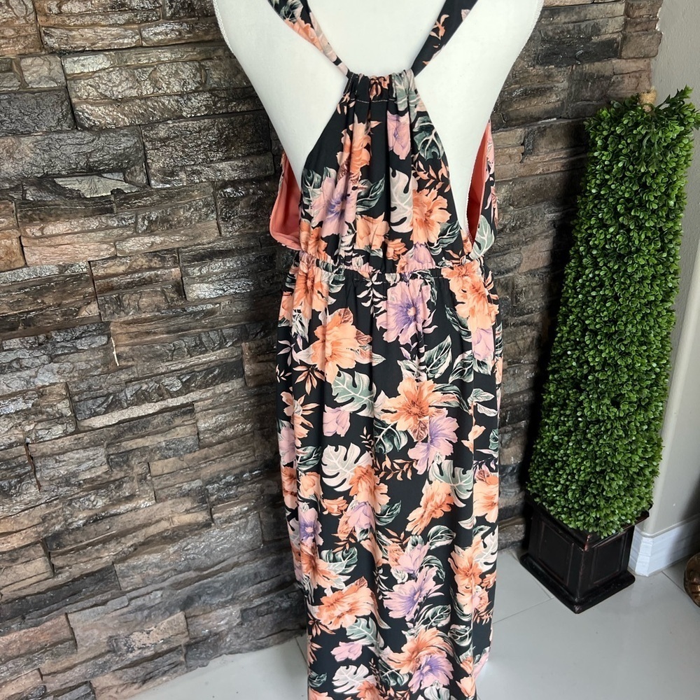 L*Space Pink Sleeveless Wrap Maxi Dress